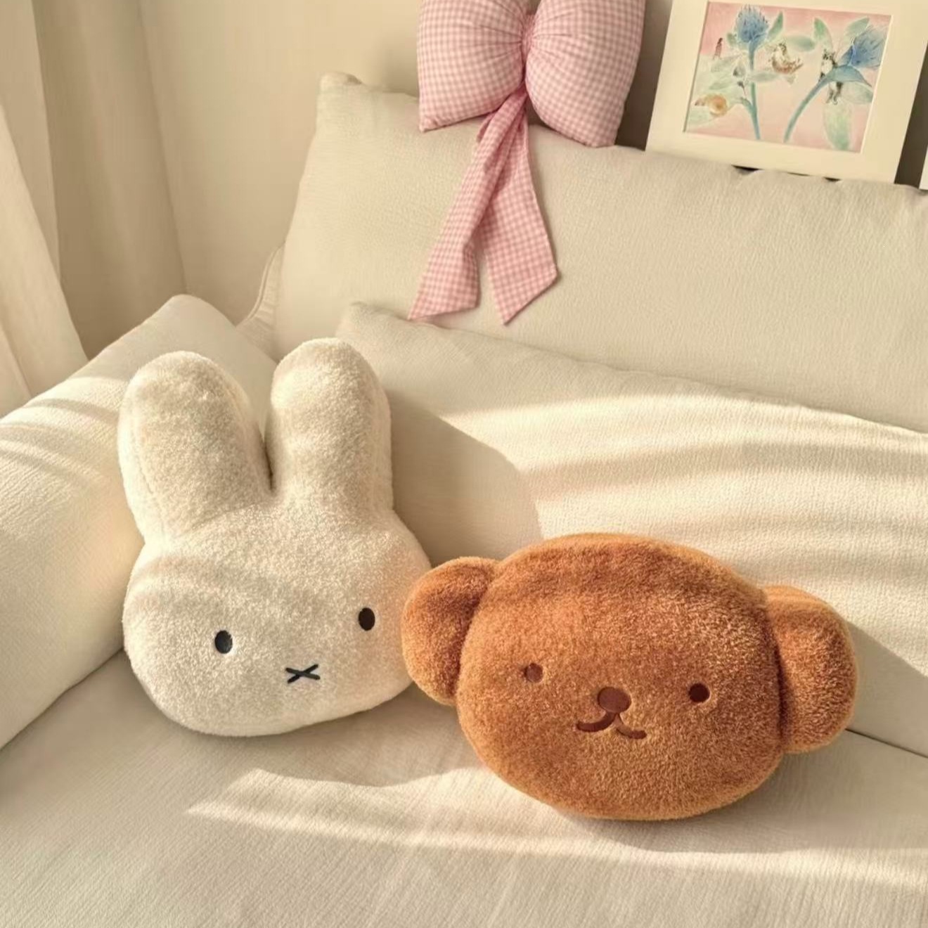 미피 토끼 인형, 토끼 머리 모양 베개, 곰 머리 모양 - Office Chair Cushion 리뷰 및 가격