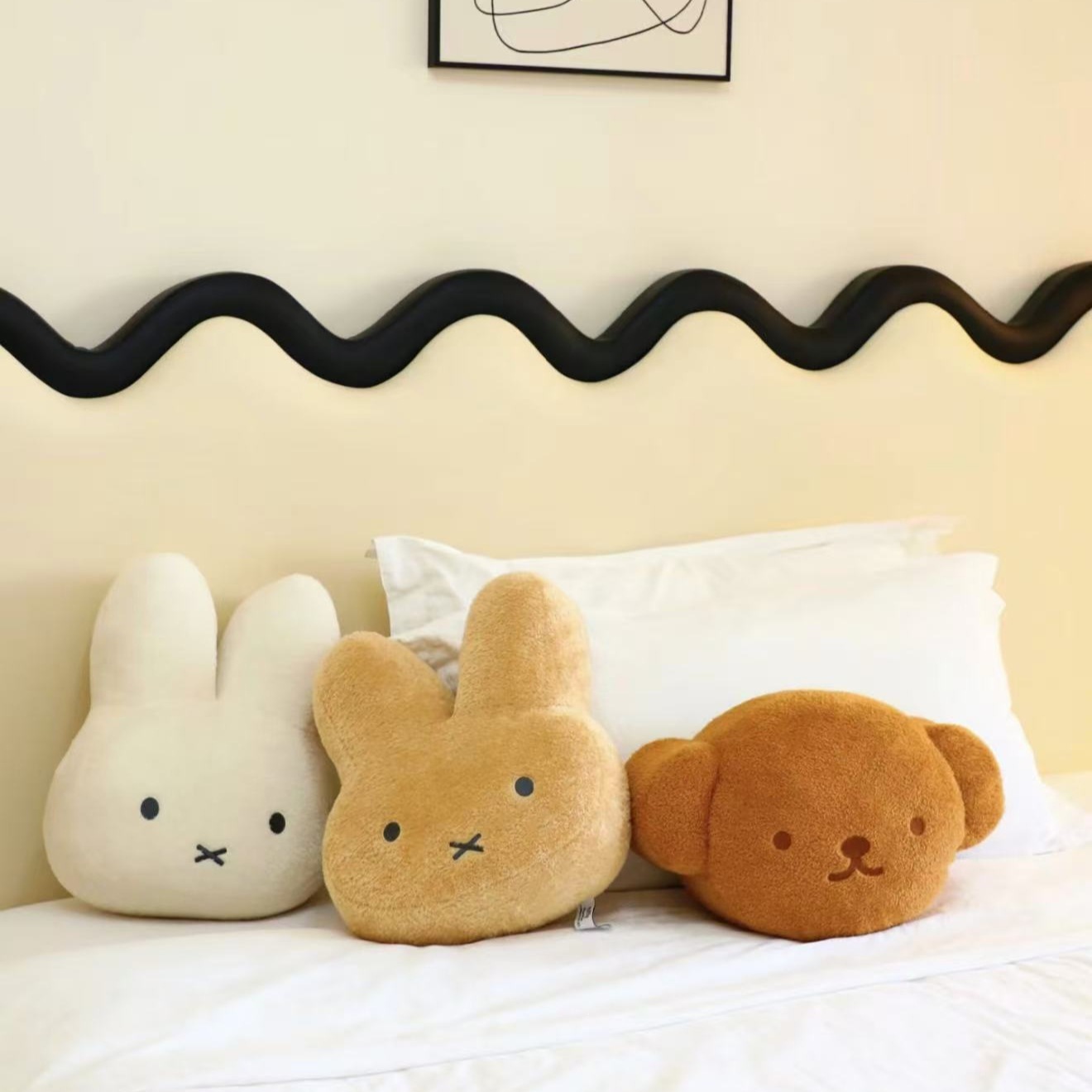 미피 토끼 인형, 토끼 머리 모양 베개, 곰 머리 모양 - Office Chair Cushion 리뷰 및 가격