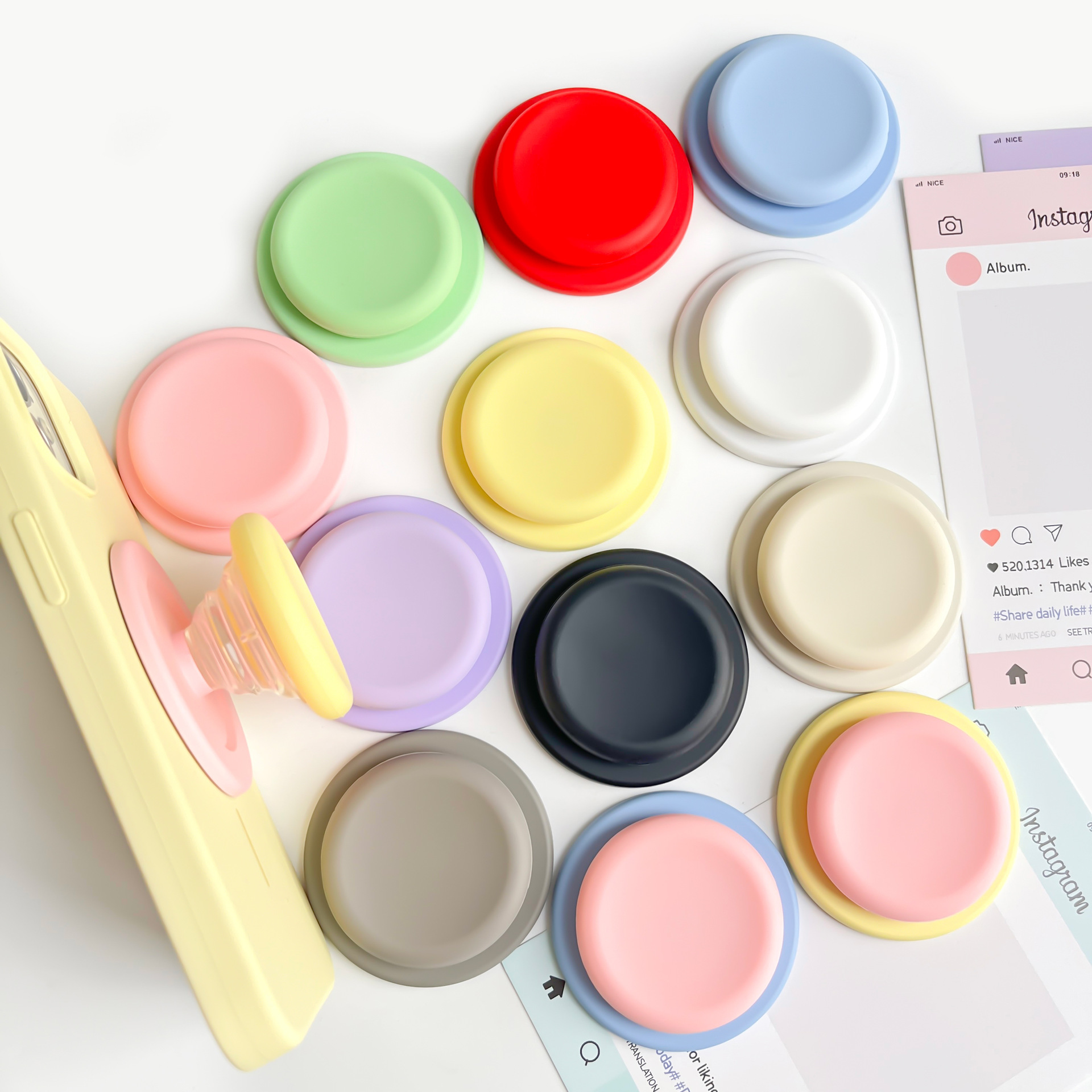 소프트 터치 실리콘 마그네틱 폰 그립 홀더 에어백 레이 - Standing Desk 리뷰 및 가격