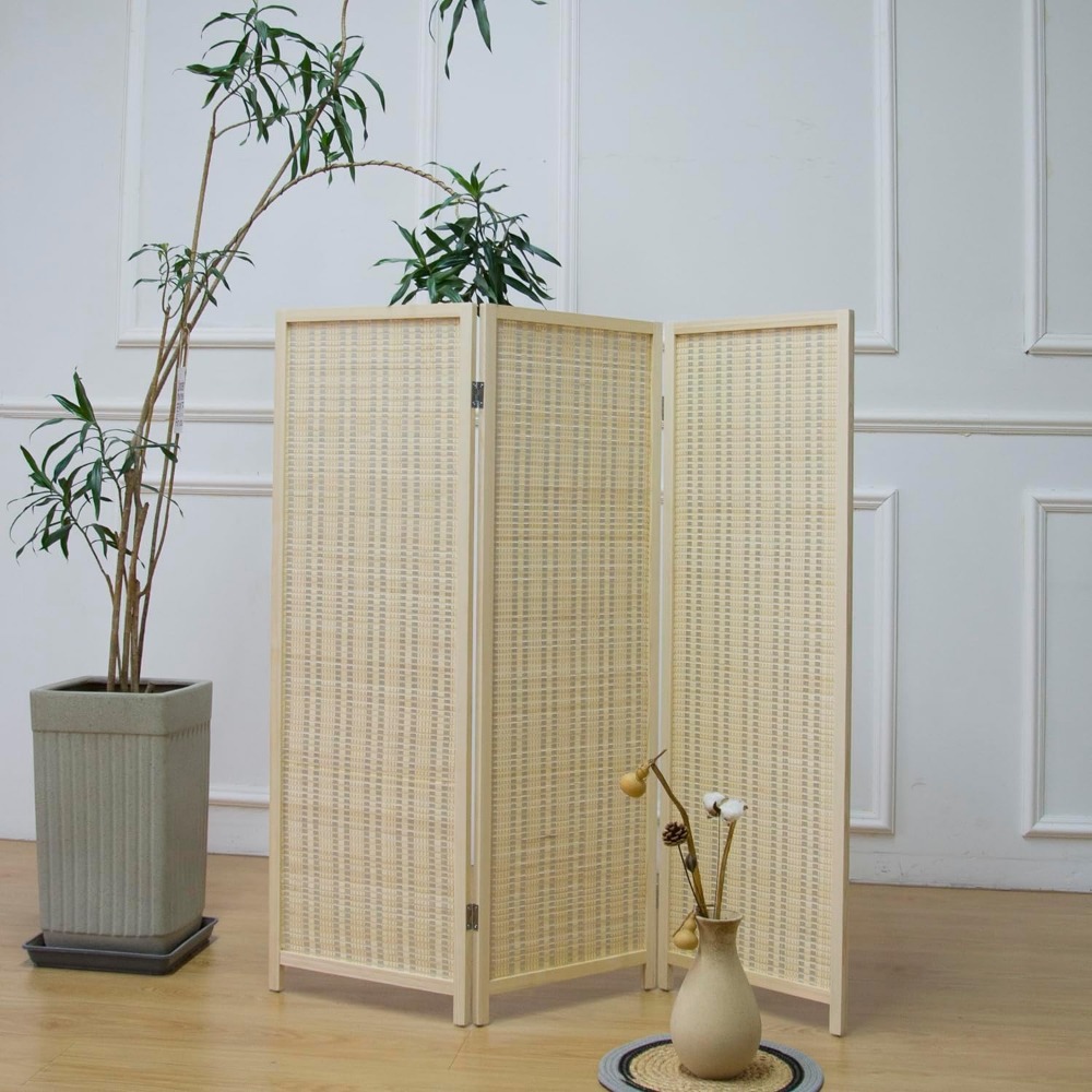 3단 짧은 룸 디바이더 스크린, 베이지색 독립형 파티션 - Partition Screen Divider 리뷰 및 가격