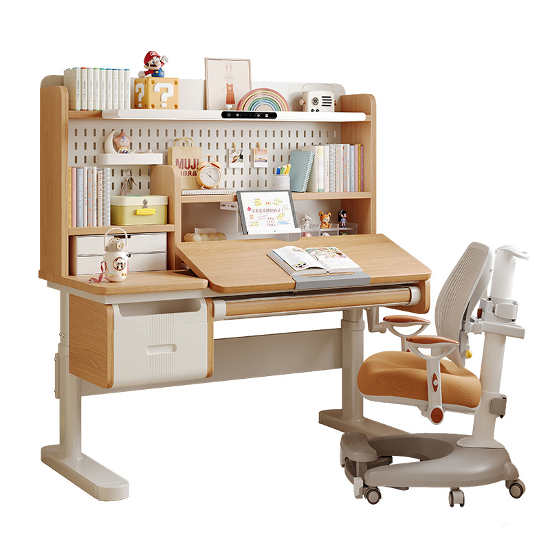원목으로 제작된 학습용 책상, 높이 조절이 가능한 학생 - Desk Lamp 리뷰 및 가격