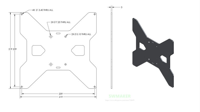 TEVO Tarantula 알루미늄 Y 캐리지 가열 지 - Printer Stand 리뷰 및 가격