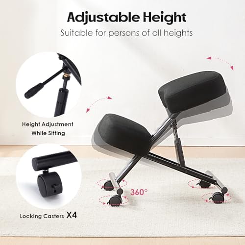 무릎을 꿇고 앉을 수 있는 의자, 린넨 소재, 인체공학 - Office Chair 리뷰 및 가격